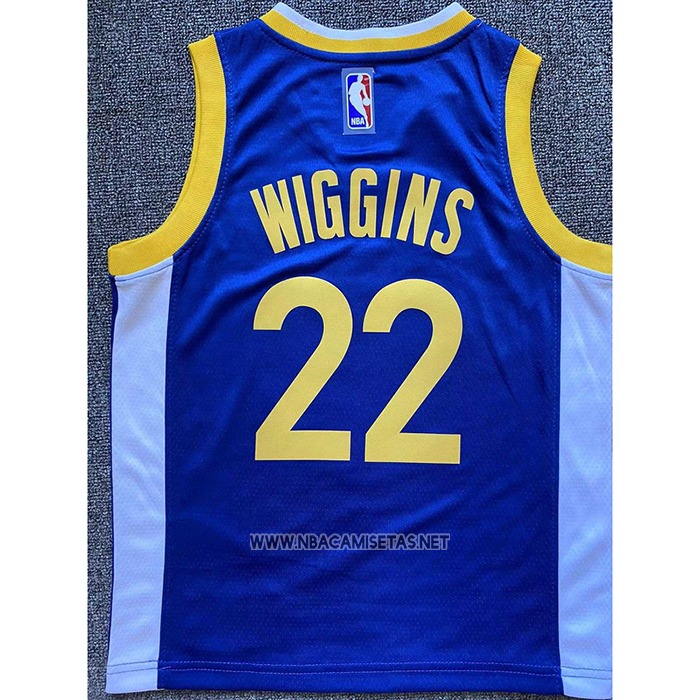 Camiseta Nino Golden State Warriors Andrew Wiggins NO 22 Icon Azul
